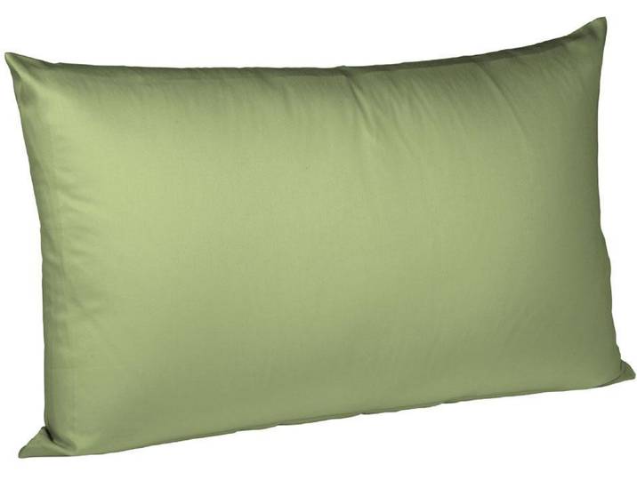 Kissenbezug FLEURESSE Colours Mako Satin, 100% Baumwolle, mit Reißverschluss , grün (jade), B:40cm L:60cm, Mako-Satin, Mako-Satin, Kissenbezüge, Kissenbezug, Mako Satin, glänzend, glatt, Premium Qualität