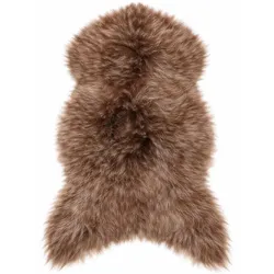 FELL Islandschaffell Lammfell Schaffell Schoko Braun ca. 110 cm