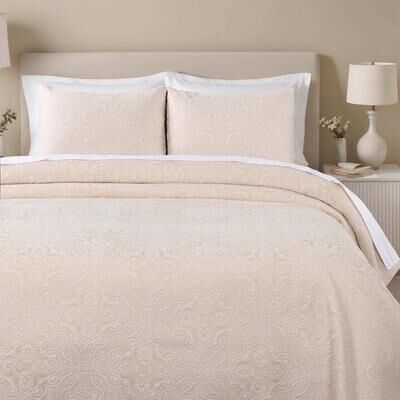 Superior Enzy Textured Floral Bedspread Coverlet Set, All Season Quilt Bedding