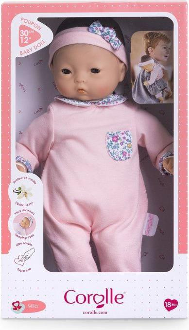 Corolle Babypop Bébé Calin Mila knuffel met vanillegeur, 30 cm
