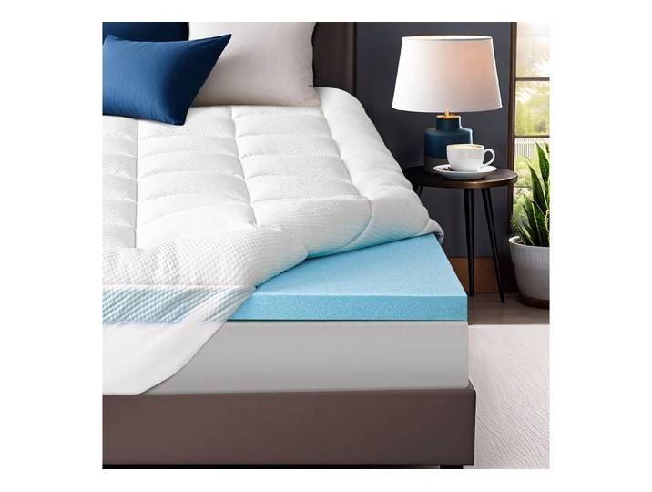 Elemuse, Topper Gel Schaum H3/H4 Topper mit Waschbar Bambusfaser Bezug, 7cm hoch, Stützschaum Komfortschaum, Druckverteilung, Atmungsaktiv