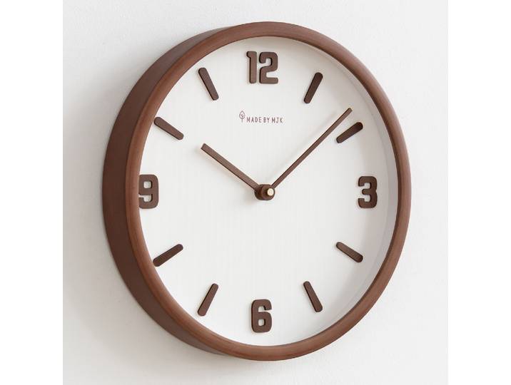 Nouvelle Horloge Murale Moderne Simple en Bois Massif 2026, Style Japonais 3D Numérique de Luxe pour Salon, Horloge Murale Décorative Silencieuse en Bois