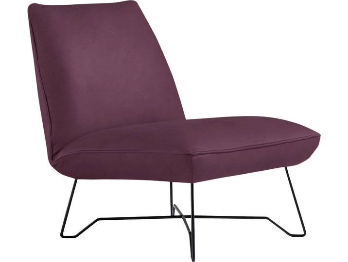 Sessel EGOITALIANO Lia Loungesessel, elegant und stylisch, toller Sitzkomfort , lila (plum), B:62cm H:73cm T:79cm, Sessel, Sessel, extravaganter Designsessel, Solitärsessel