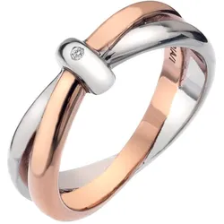 Hot Diamonds DR112 Damenring Silber Bicolor Eternity, 52/16,6