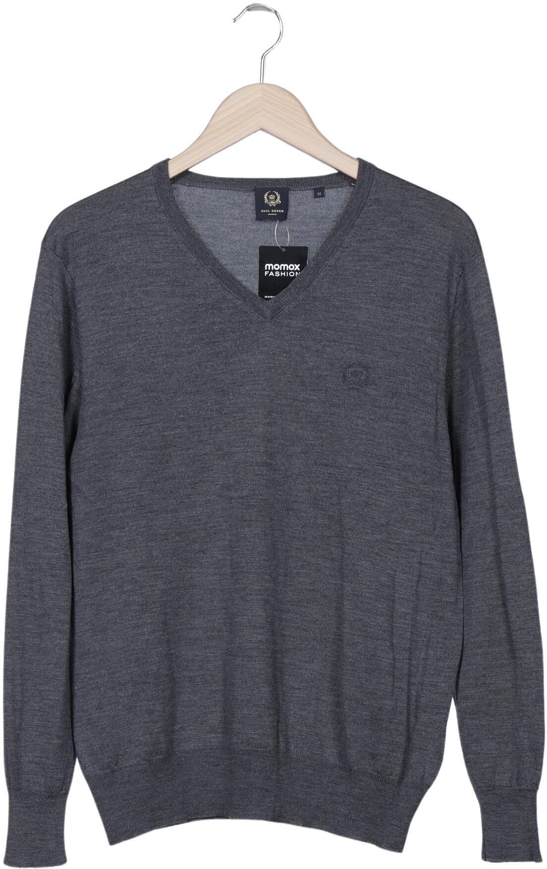 Paul Rosen Herren Pullover, Grau, Gr. M, Merino / Seide - Second Hand