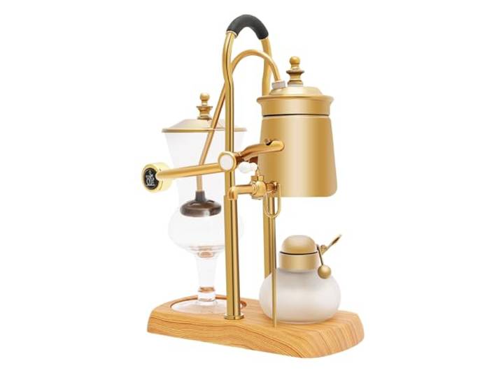 BREXOLP 400 ml belgische Balance-Siphonkanne, Siphon-Kaffeemaschine, Retro-Vakuum-Kaffeemaschine, mit stabilem Sockel und praktischem Griff, ideal für die Kaffeezubereitung zu Hause