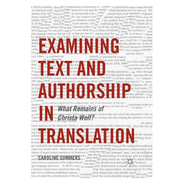 Springer Examining Text and Authorship in Translation (Englisch, Softcover, Caroline Summers) (56010422)