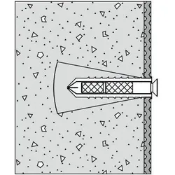 Hewi, Spiegel, Befestigungsmaterial 801/805 Stützgriff für Porenbeton (P2) (2.20 x 123 cm)