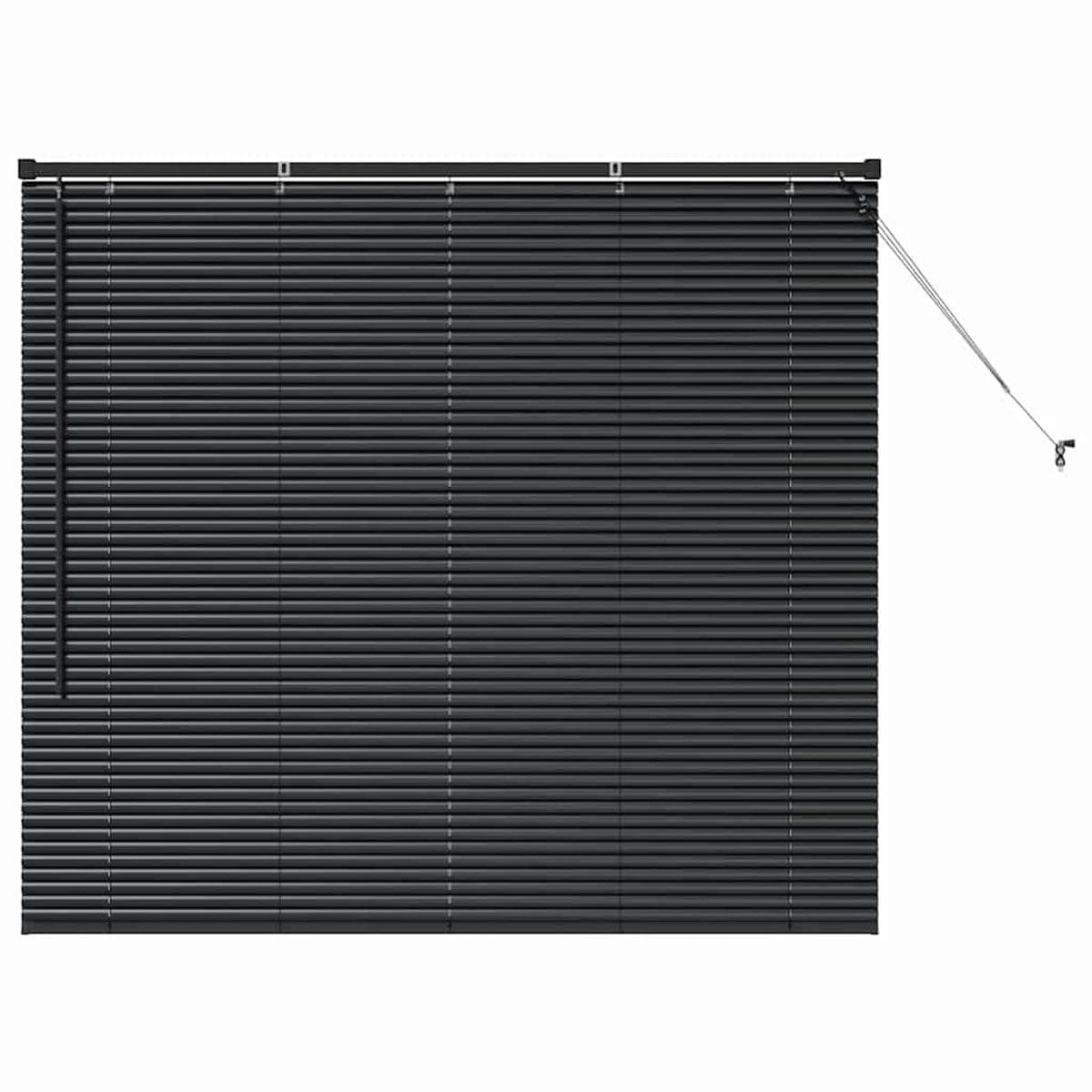 vidaXL Venetiaanse jaloezie Zwart Aluminium 130 x 140 cm