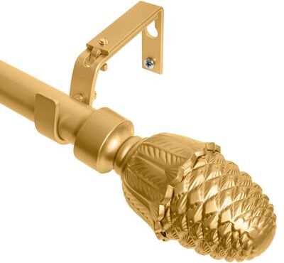 "Meriville 1"" Diameter Single Curtain Rod Acorn Finials"