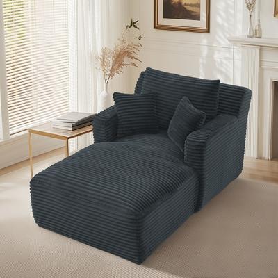 Corduroy Upholstery Indoor Single Chaise Lounges Sofa