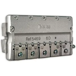 Televes EFV6 6-fach EasyF-Verteiler 5-2400 MHz VD: 12, SAT Zubehör, Silber