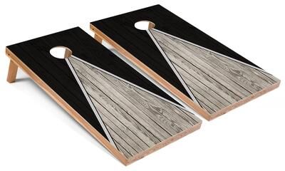 Skip's Garage Black Pyramid Outdoor Cornhole Set