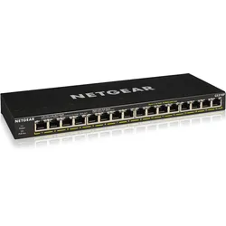 NETGEAR 16-Port Gigabit Ethernet Unmanaged Essentials PoE+ Switch (GS316P): Mit 16 x PoE+ bei 115 W, Desktop- oder Wandbefestigung