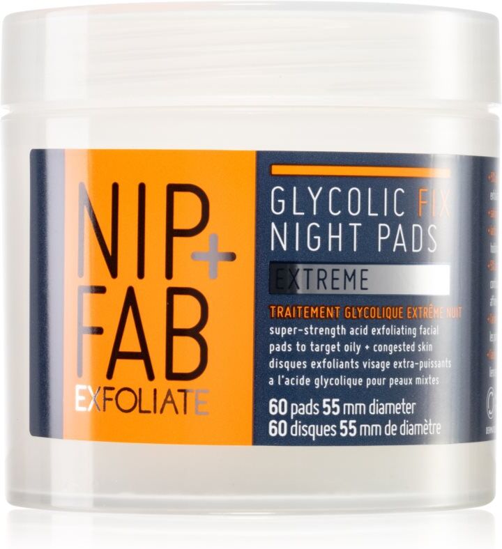 NIP+FAB Glycolic Fix Extreme Reinigungspads für die Nacht 60 St.