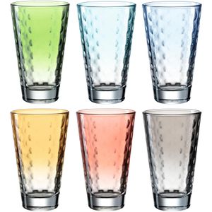Leonardo Trinkgläser Optic Pastell 025907 farbig, 300ml, 6 Stück