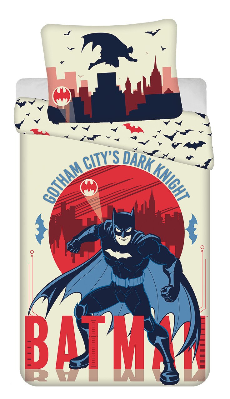 Batman Dekbedovertrek Gotham voor volwassenen, 140 x 200 cm