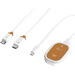 j5Create Screencast Fhd USB-C Wireless (15 m, HDCP), Wireless Transmitter, Weiss