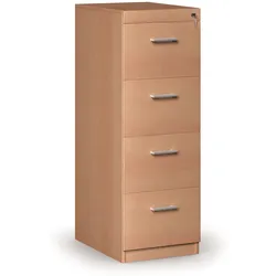 Hängeregisterschrank aus Holz, 4 Schübe, Buche
