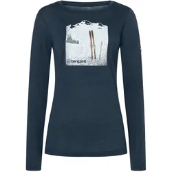 Super Natural, Damen, Funktionsshirt, Ski And Sun (XS), Blau