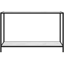 vidaXL Konsolentisch Weiß 120x35x75 cm Hartglas