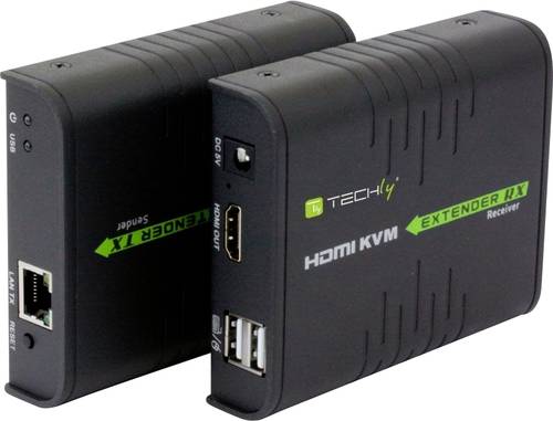 TECHly IDATA-HDMI-KVM2 HDMI, RJ45, USB-A (USB 2.0) Extender (Verlängerung) über Netzwerkkabel RJ45 120 m