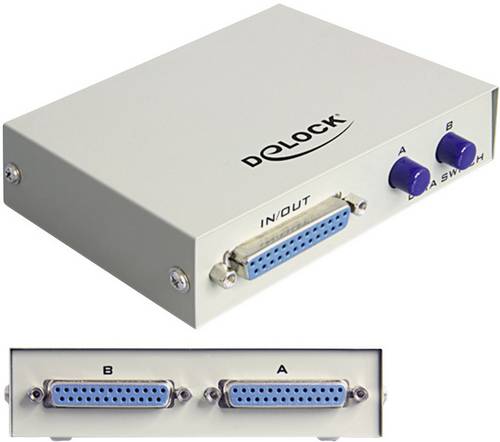 Delock 1982656 2 Port Parallel-Switch Metallgehäuse