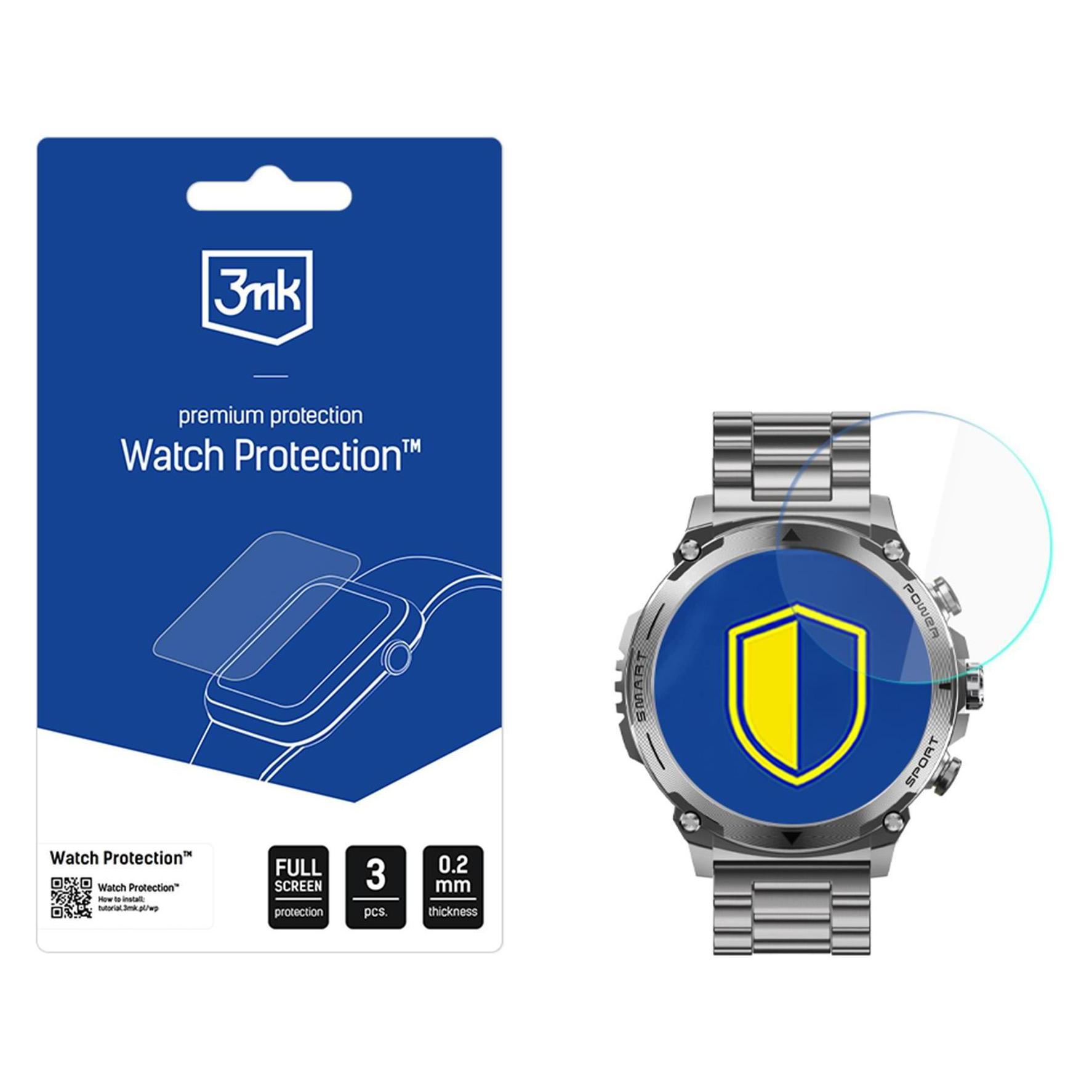 3MK Smartwatch screen protector Watch Protection FlexibleGlass for Garett Atom (W-3WPrFG-garato-0)