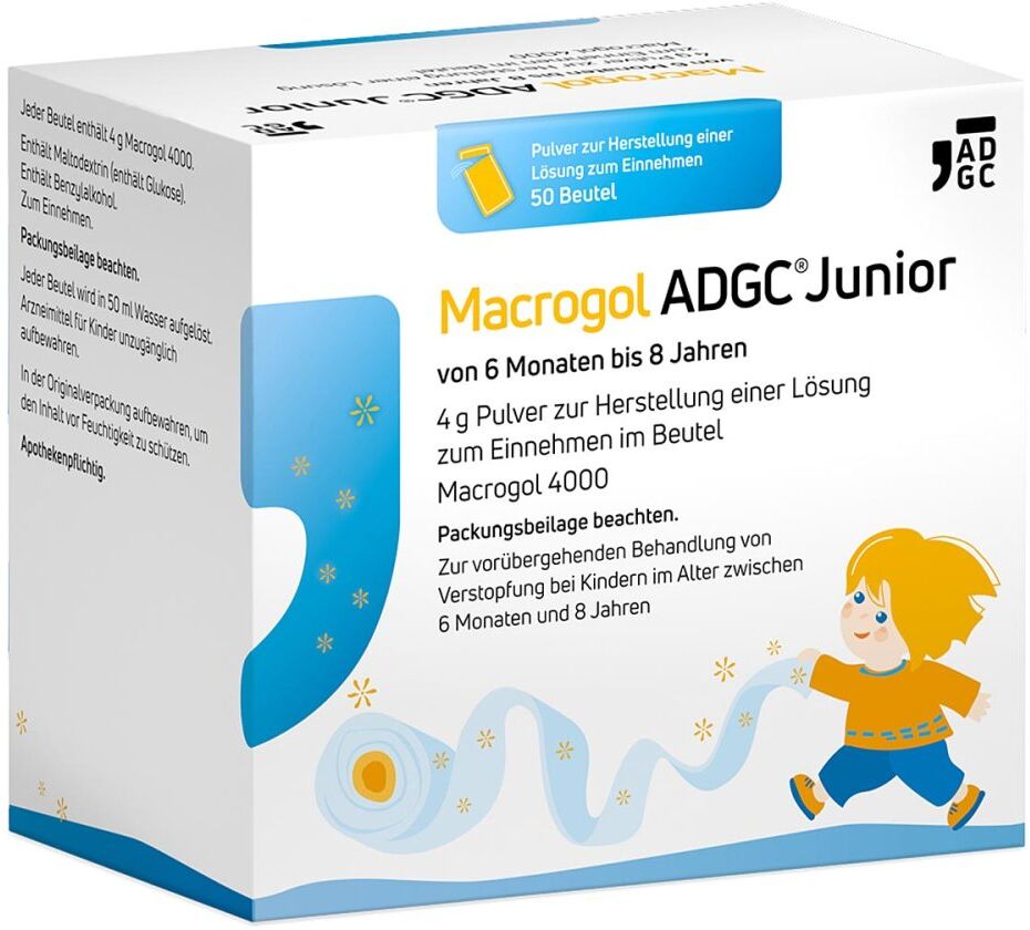 Kinder Macrogol ADGC® Junior bei Verstopfungen