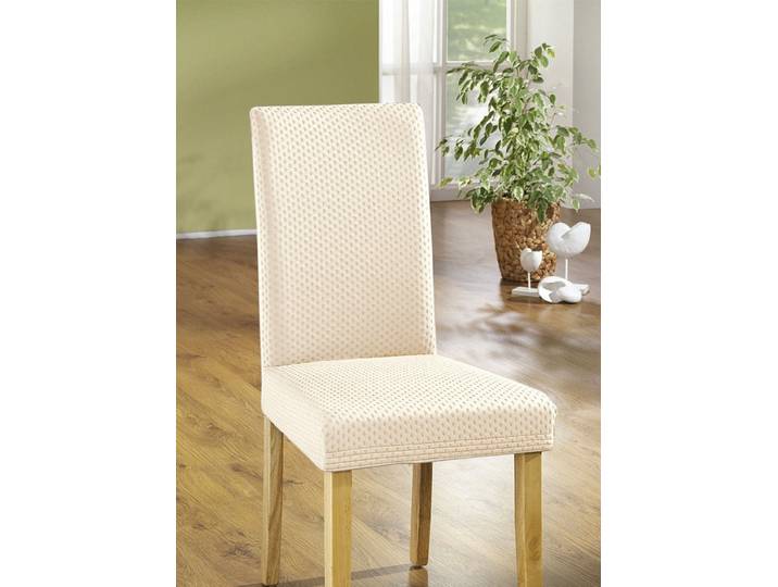 Stretch-Stuhlbezug in toller Qualität, Creme