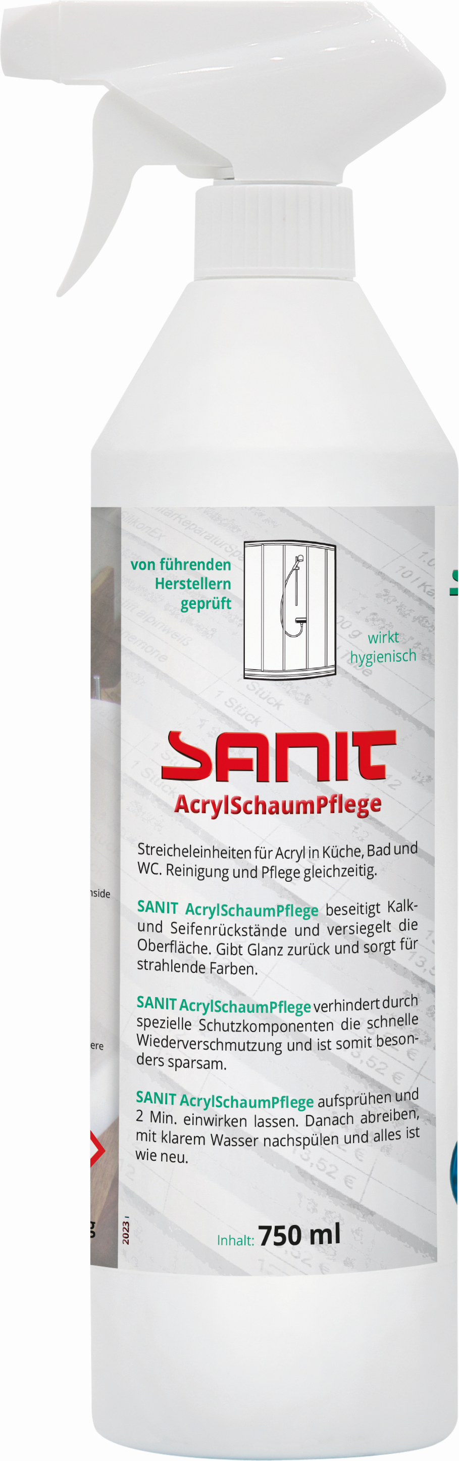 Sanit soin acrylique 3040 750 ml, flacon