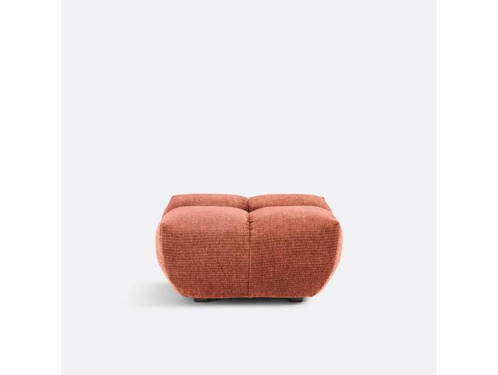 LA REDOUTE Pouf, velours côtelé vintage, L83 cm, Nuria Marron Terracotta