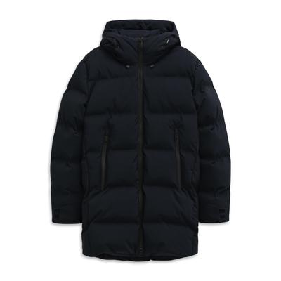 Parka BUGATTI "Rainseries", Herren, Gr. 50, schwarz (390, marine), 100% Polyester, unifarben, regular fit, gerader Abschluss, Jacken Parka, wasserdicht, atmungsaktiv und mit Kapuze