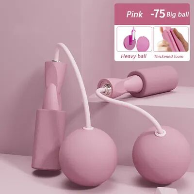 On Spot Shop Cordless Skipping Rope With Heavy Ball, Fast Jump Rope For Men & Women, Portable Fitness Tool For Yoga, Boxing, Aerobic pink3