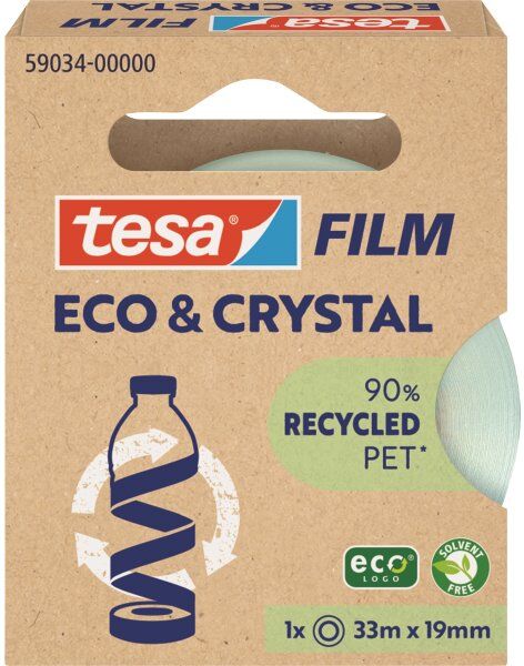 Tesa Eco Crystal Tape, 19mm X 33m