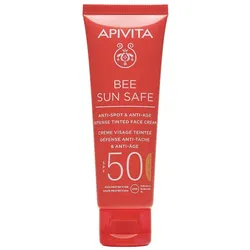 Apivita, Sonnencreme, BEE Sun Safe Anti-Fleck und Anti-Ageing Creme SPF50 mit Farbe 50 ml (SPF 50, 50 ml)