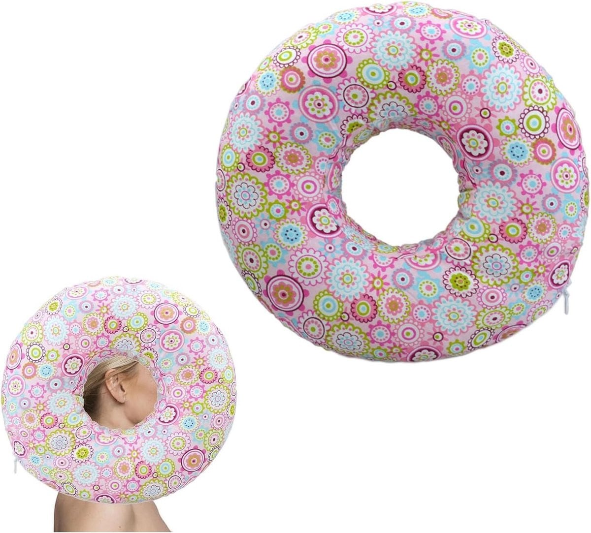Comfortabel oorkussen voor piercings, donut kussen voor thuis, kantoor en reizen, ideaal voor zijslapers