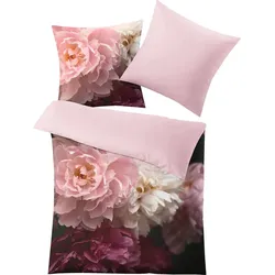 Kleine Wolke Bettwäsche Rosemarie Bordeaux Komfort Bettbezug 155x220, Kissenbezug 80x80cm