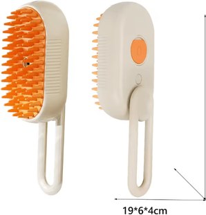 Inspire Essentials Pet Steam Grooming Brush Spray Comb For Cats And Dogs orange