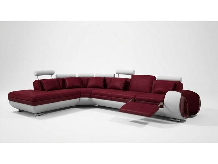Xlmoebel Ecksofa Schwarzes und weißes Ledersofa mit modernem Design und hohem Komfort, Ecksofa, Hergestellt in Europa