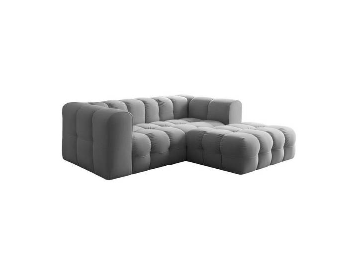 Friderik-EU Ecksofa Baloo L MINI – modernes Design & Komfort, HR-Schaum und stabile Wellenfedern Typ A, Stoff Tiffany