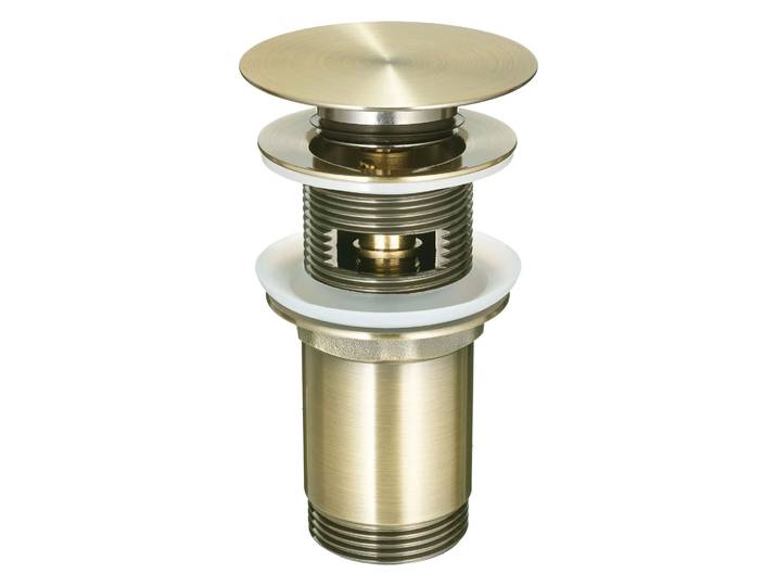 Bonde de lavabo clic clac avec manchon métallique, universelle, laiton