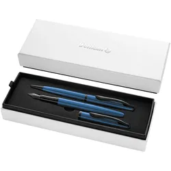 Pelikan, Schreibstifte, Tintenroller Füllhalter & Kugelschreiber Jazz Noble Elegance im Set, Aquamarin (2x)