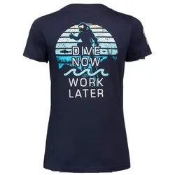 SSI - Dive Now Work Later - T-Shirt Rundhals - Frauen - Größe: XS