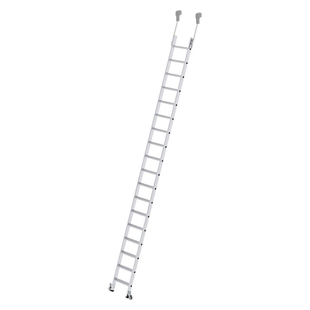 Munk Stufen-Regalleiter fahrbar 18 Stufen (Regalleiter, 469 cm) (041418)