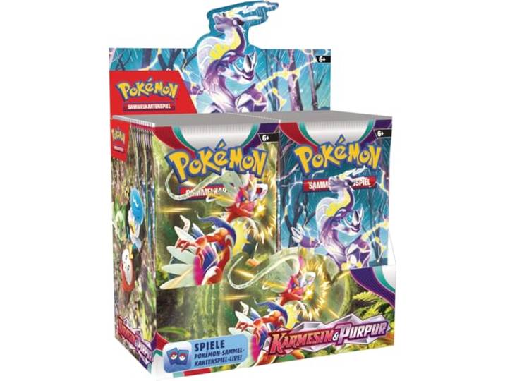 Pokémon-Sammelkartenspiel: Display-Box Karmesin & Purpur (36 Boosterpacks)
