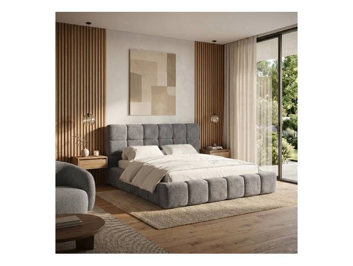 Muffo Polsterbett AMITY MAXI (Doppelbett 140x200 / 160x200 / 180x200 / 200x200 cm ohne Matraze), Metallgestell, Gasfedern