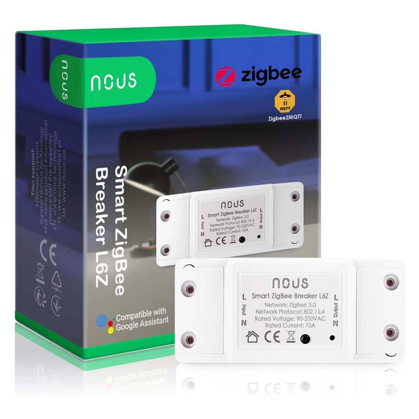 Nous L6 Schaltaktor ZigBee 1 Kanal / 10A / f?r Zwischendecke (Schaltaktor) (35555508)