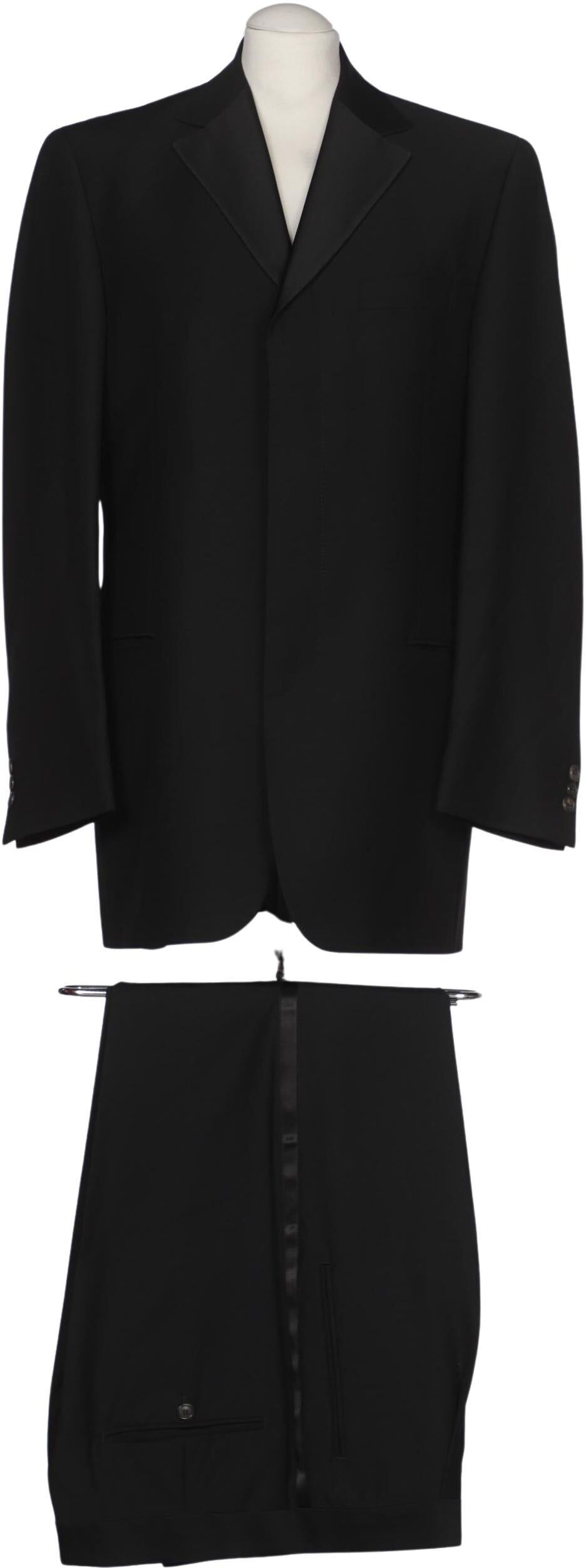 windsor. Herren Anzug, Schwarz, Gr. EU 50, Viskose / Schurwolle - Second Hand