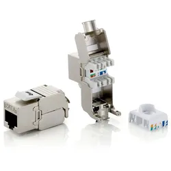 Equip Cat.6A abgeschirmter Keystone Jack werkzeugfrei, 8 Stück/Packung